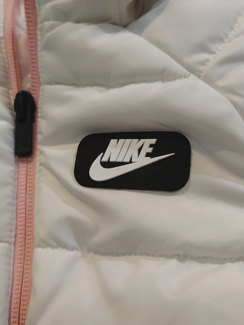 Nike Snowsuit Baby 12 Months White One Piece Fleece Lined Bunting Puffer Hooded